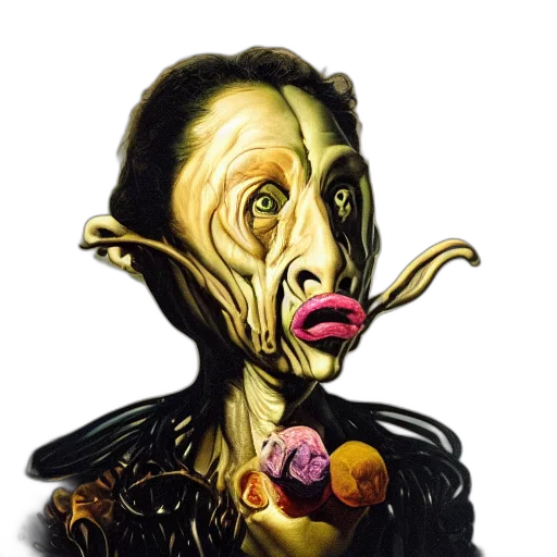 mask, face, creature, staff, concept art, fantasy art, photorealistic, comic book art transparent PNG cut-out