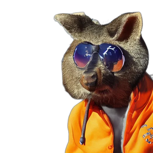 jacket, animal, staff, 3d render transparent PNG cut-out