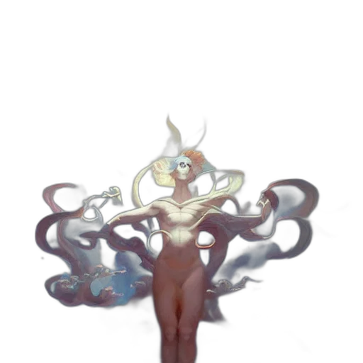 creature, staff, crown, dress transparent PNG cut-out
