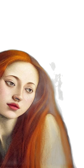 face, photorealistic, oil painting, fantasy art, watercolor, fire, infp, young transparent PNG cut-out