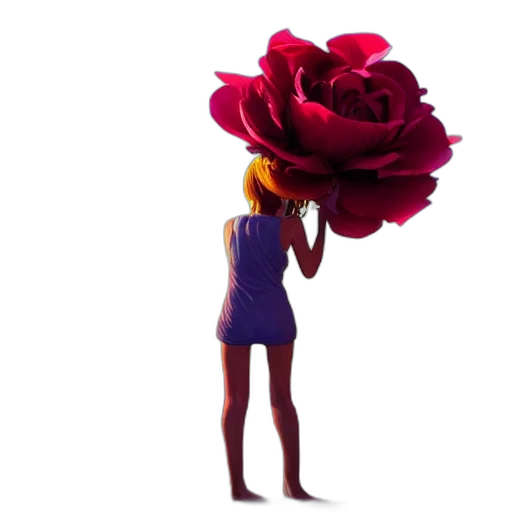 flower, dress, crown, hat, 3d render, concept art, photorealistic, pixel art transparent PNG cut-out