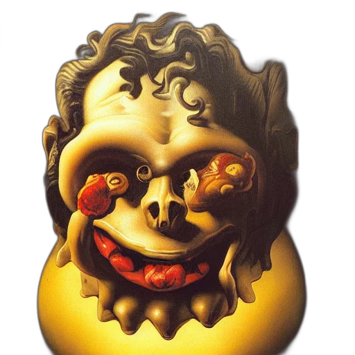 mask, face, creature, food, concept art, 3d render, photorealistic, oil transparent PNG cut-out