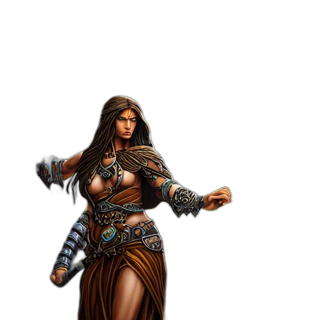 staff, fantasy art, concept art, comic book art, pixel art, earth tones, druid, warrior transparent PNG cut-out