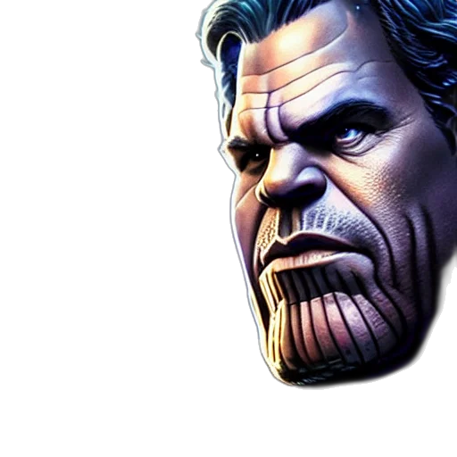 face, mask, hair, comic book art, concept art, photorealistic, 3d render, mark transparent PNG cut-out