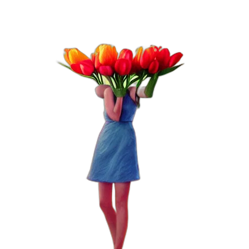 flower, dress, crown, staff transparent PNG cut-out