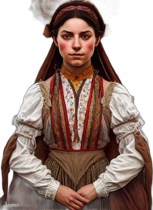 face, staff, dress, jacket, photorealistic, fantasy art, concept art, oil painting transparent PNG cut-out