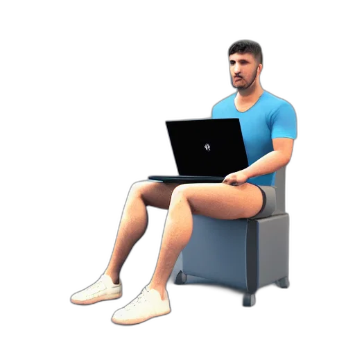 furniture, 3d render, concept art, pixel art transparent PNG cut-out