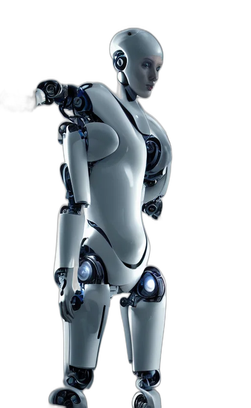 robot, cyberpunk, concept art, 3d render transparent PNG cut-out