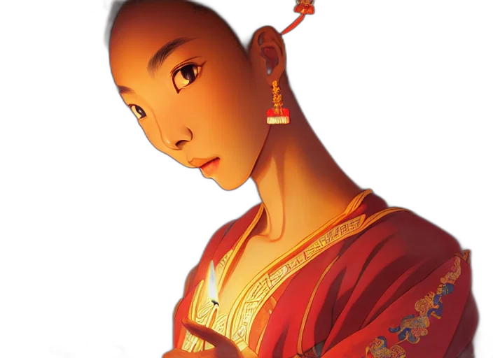 jewelry, face, crown, staff transparent PNG cut-out