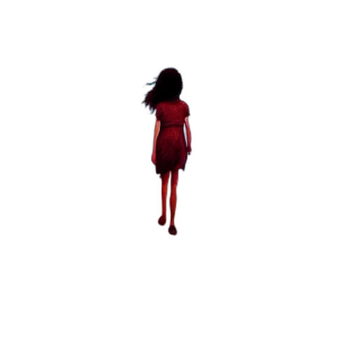 dress, robot, hair, creature, pixel art, 3d render, concept art, cartoon transparent PNG cut-out