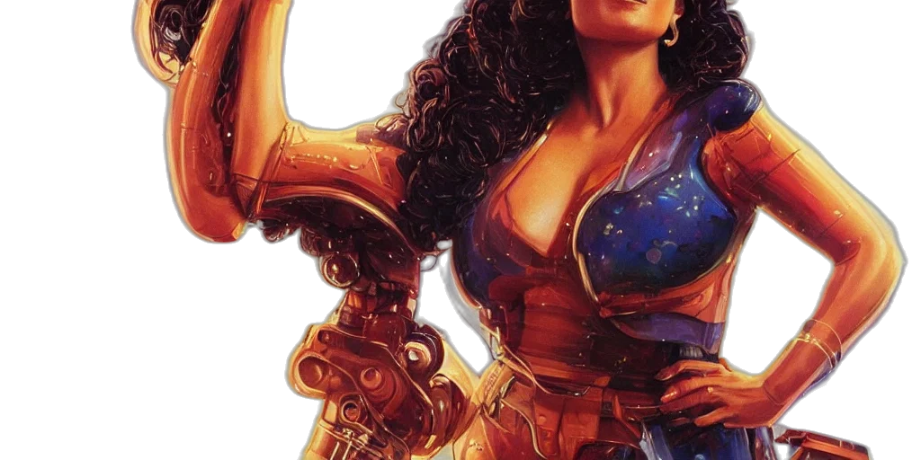 comic book art, concept art, fantasy art, salma transparent PNG cut-out