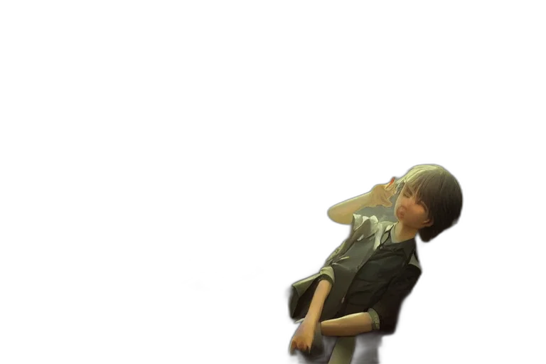 weapon, jacket, creature, staff transparent PNG cut-out