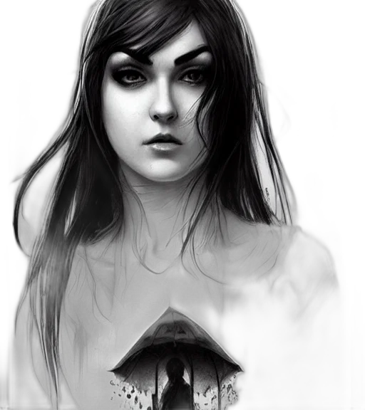 face, dress, mask, creature, fantasy art, concept art, photorealistic, comic book art transparent PNG cut-out