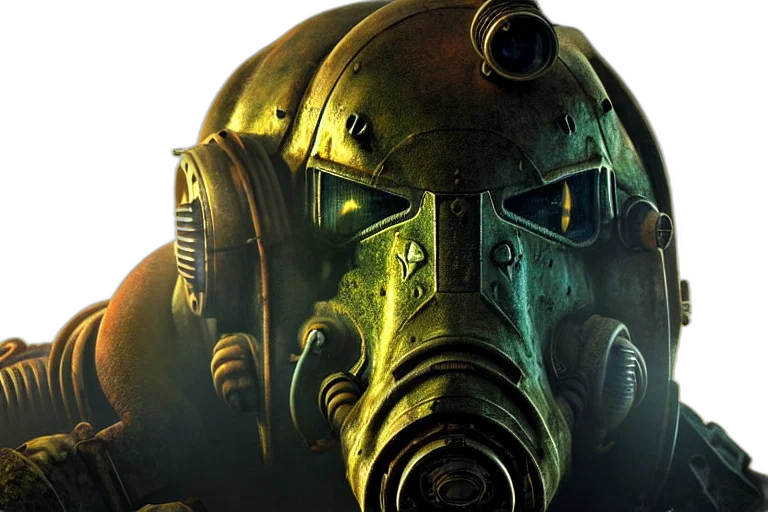 mask, robot, concept art, 3d render transparent PNG cut-out