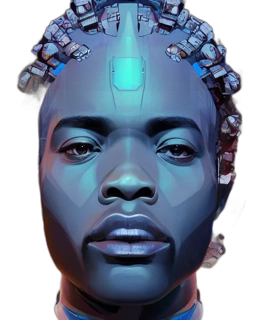 robot, face, crown, mask transparent PNG cut-out