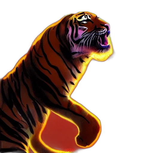animal, comic book art, concept art, 3d render transparent PNG cut-out