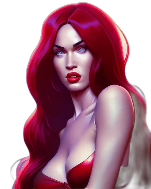 fantasy art, comic book art, photorealistic, concept art, red, highly, detailed, vfx transparent PNG cut-out