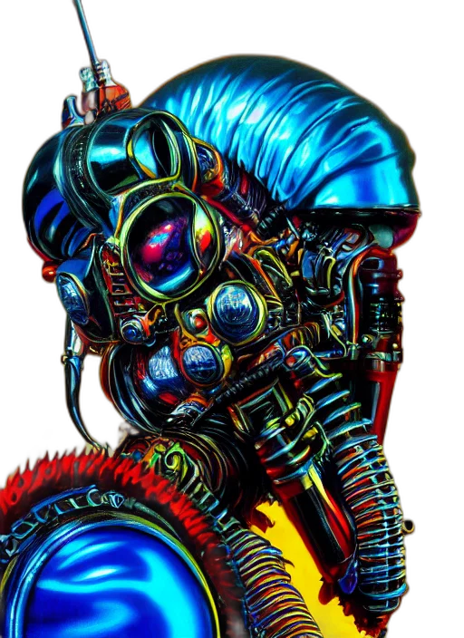 robot, mask, face, cyberpunk, concept art, comic book art, fantasy art, outer space transparent PNG cut-out