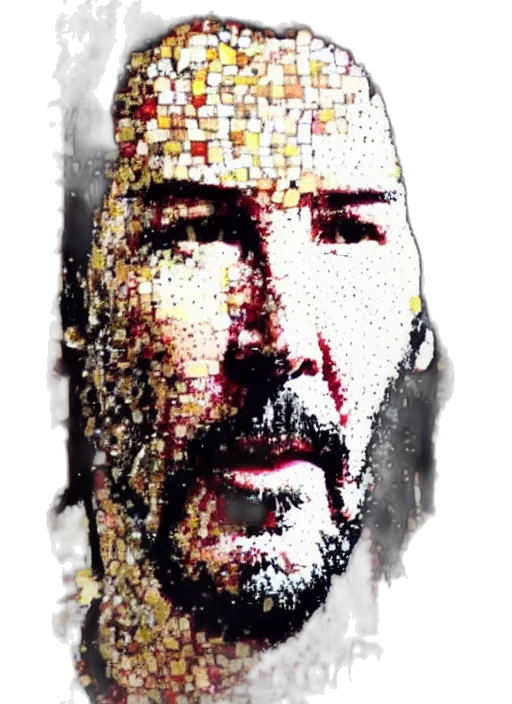 face, robot, animal, crown, pixel art, photorealistic, comic book art, cartoon transparent PNG cut-out