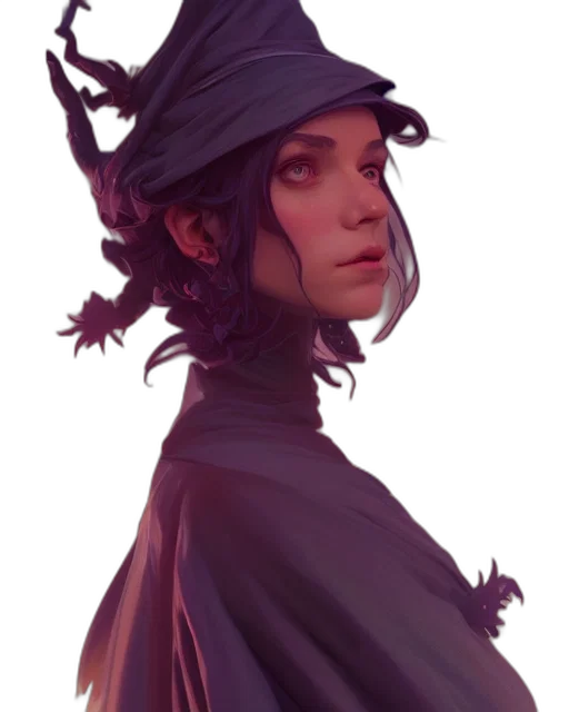 hat, crown, face, staff, fantasy art, concept art, cyberpunk, photorealistic transparent PNG cut-out