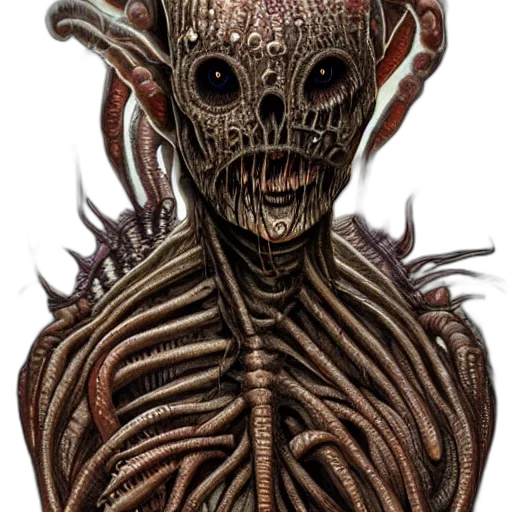 creature, mask, face, hair, concept art, 3d render, fantasy art, comic book art transparent PNG cut-out