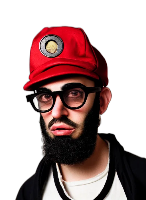 hat, face, staff, jacket transparent PNG cut-out