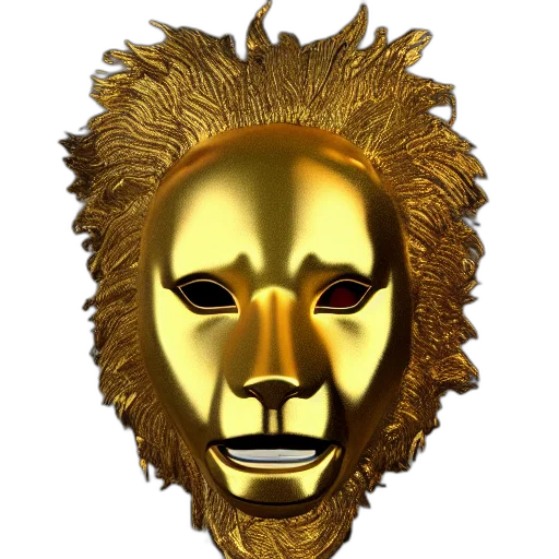 mask, crown, face, animal, 3d render, photorealistic, concept art, fantasy art transparent PNG cut-out
