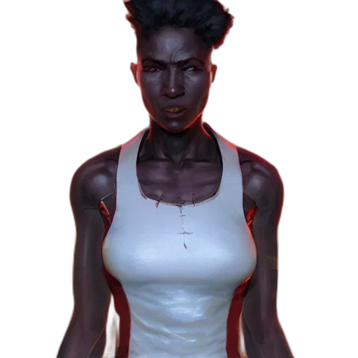 dress, face, staff, creature transparent PNG cut-out