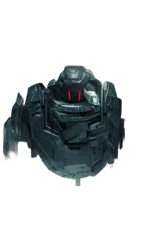 robot, weapon, face, mask, concept art, 3d render, pixel art, watercolor transparent PNG cut-out