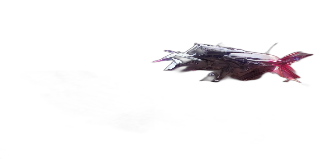 dragon, weapon, creature, robot, 3d render, concept art, photorealistic, outer space transparent PNG cut-out