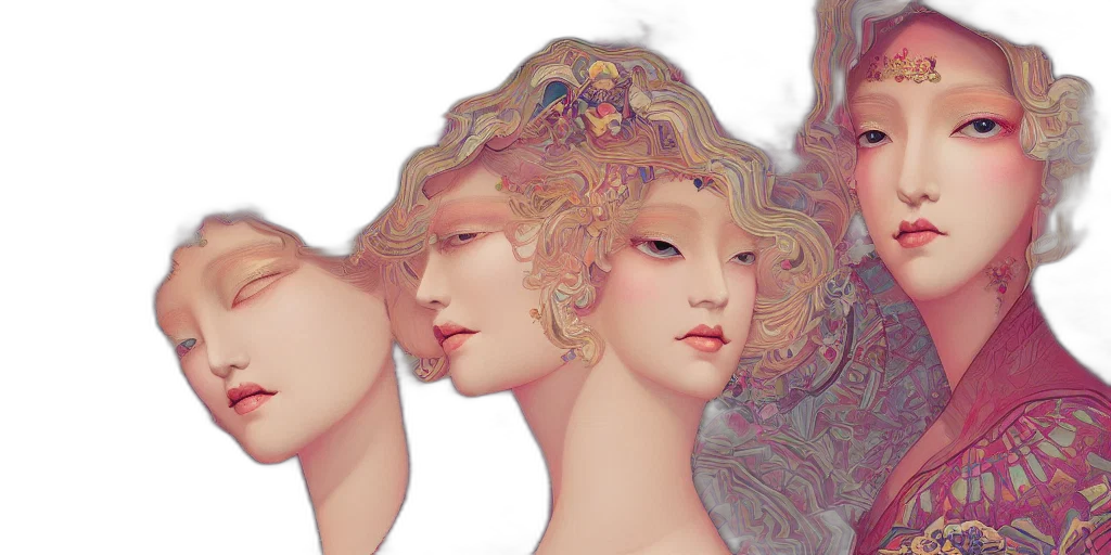crown, hair, fantasy art, photorealistic transparent PNG cut-out