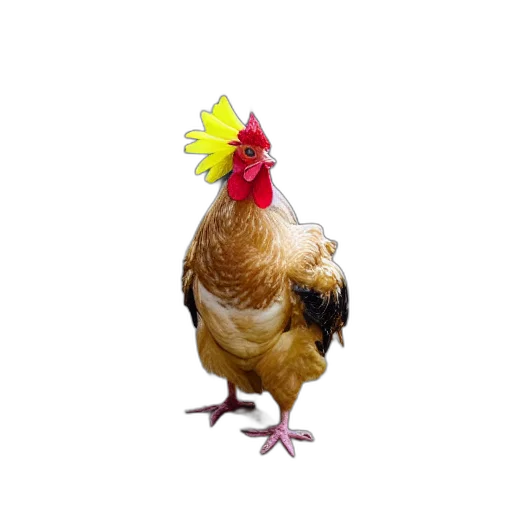 animal, hat, food, crown, photorealistic, 3d render, pixel art, chicken transparent PNG cut-out