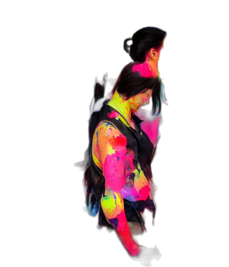 dress, mask, staff, jacket transparent PNG cut-out