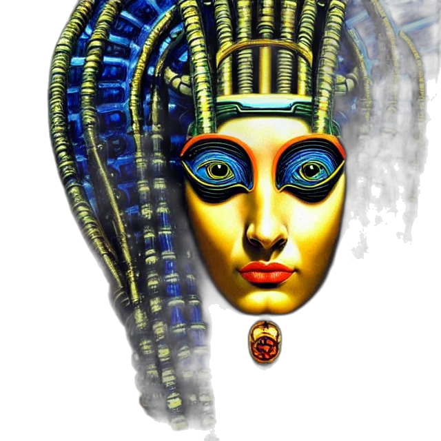 mask, jewelry, crown, face, concept art, fantasy art, photorealistic, 3d render transparent PNG cut-out