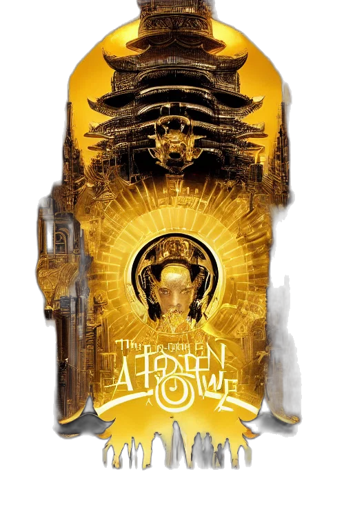 concept art, fantasy art, golden, way, temple, movie, poster, wizard transparent PNG cut-out
