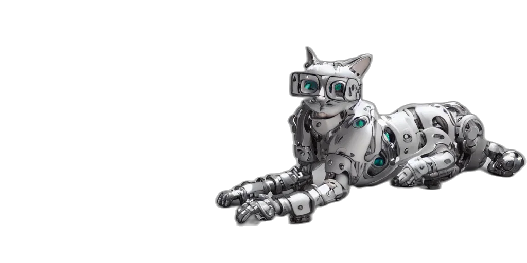 robot, animal, creature, 3d render, concept art, cyberpunk, fantasy art, modern transparent PNG cut-out