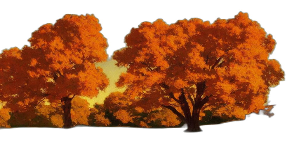 tree, crown, photorealistic, 3d render, concept art, watercolor, forest, sunset transparent PNG cut-out