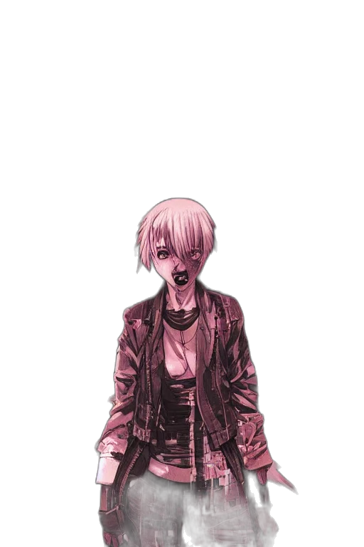 jacket, creature, face, weapon transparent PNG cut-out