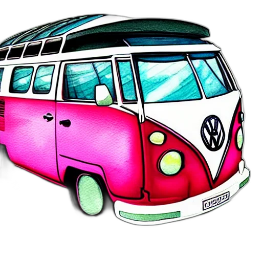 car, watercolor, cartoon, concept art, 3d render, fisheye, perspective, caricature transparent PNG cut-out