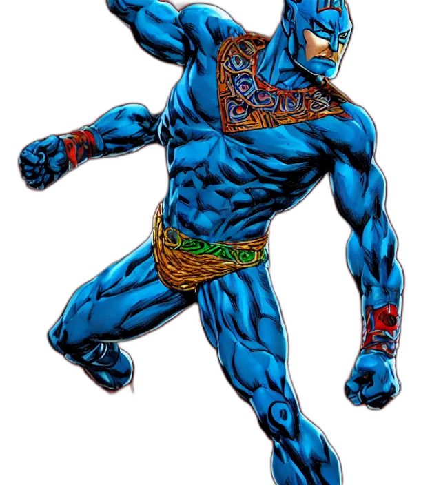 mask, comic book art, concept art, pixel art, fantasy art, blue, full, body transparent PNG cut-out