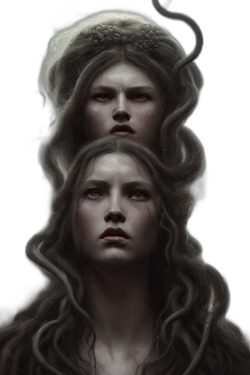 hair, crown, face, fantasy art transparent PNG cut-out