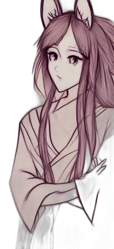 dress, staff, anime, fantasy art transparent PNG cut-out