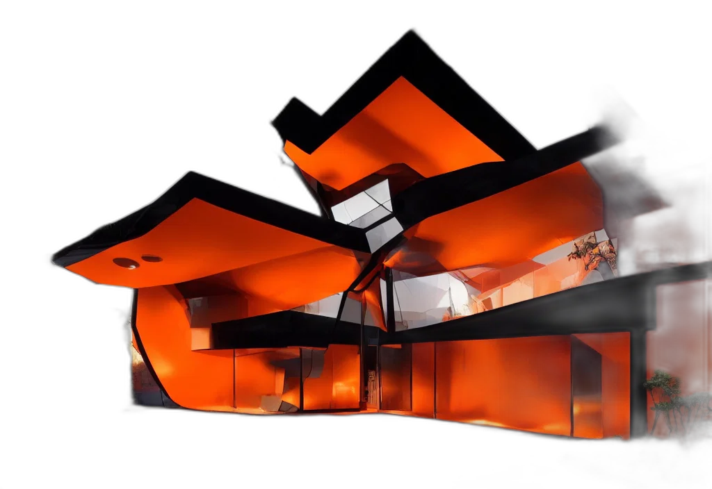 building, furniture, 3d render, concept art transparent PNG cut-out