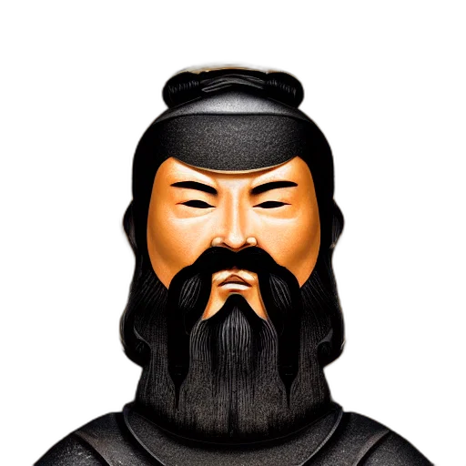 face, mask, staff, photorealistic, 3d render, cartoon, concept art, confucius transparent PNG cut-out