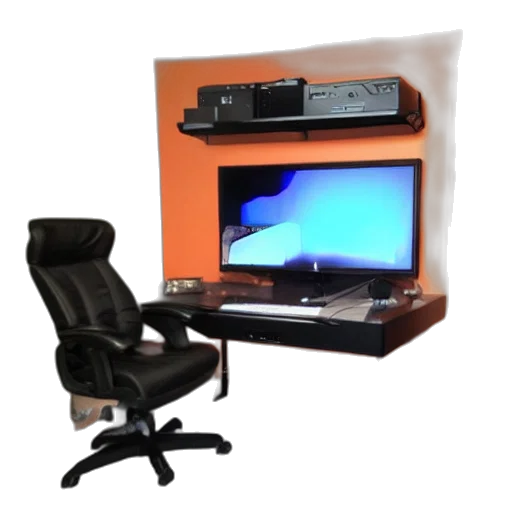 furniture, staff, 3d render, concept art, giant, gaming, room, monitor transparent PNG cut-out