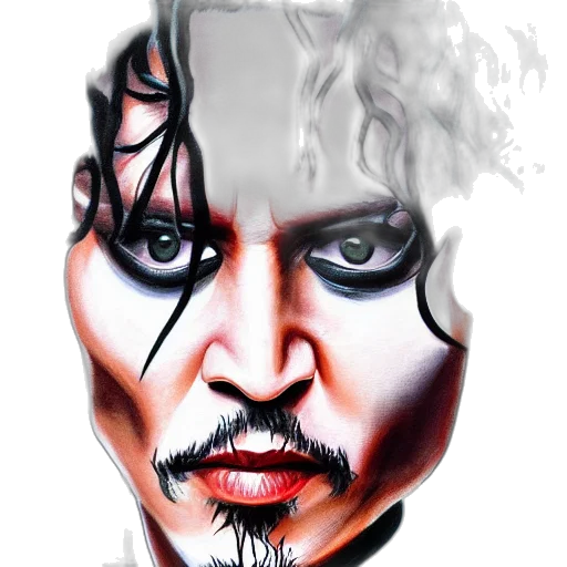 face, mask, photorealistic, comic book art, fantasy art, cartoon, portrait, johnny transparent PNG cut-out