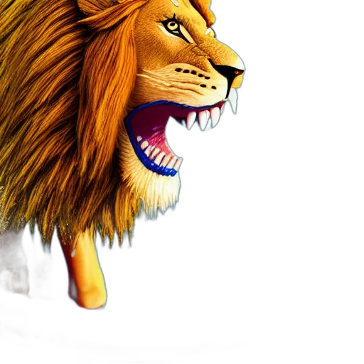 animal, crown, photorealistic, 3d render transparent PNG cut-out