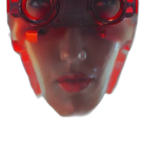 mask, robot, face, creature transparent PNG cut-out