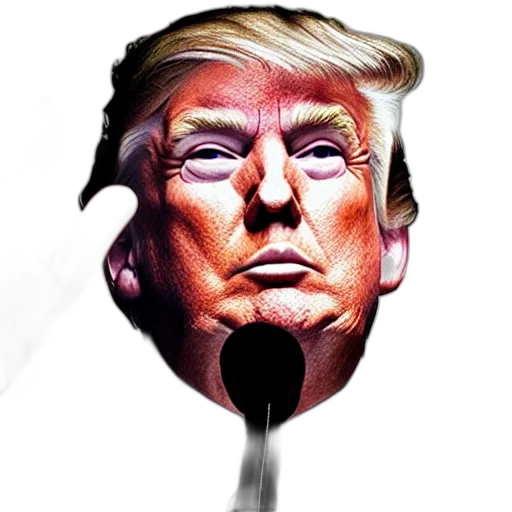 mask, staff, face, umbrella, photorealistic, vaporwave, concept art, 3d render transparent PNG cut-out