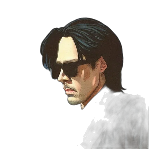 face, jacket, hair, photorealistic transparent PNG cut-out